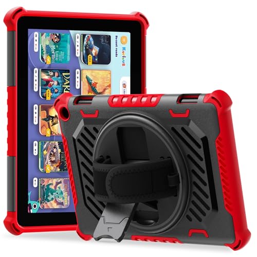 TASSKTO for 2024/2022/2020Release HD 8 &HD8Plus Tablet with 360 Rotating Kickstand Hand Strap,Not Fit iPad Samsung 8 inch