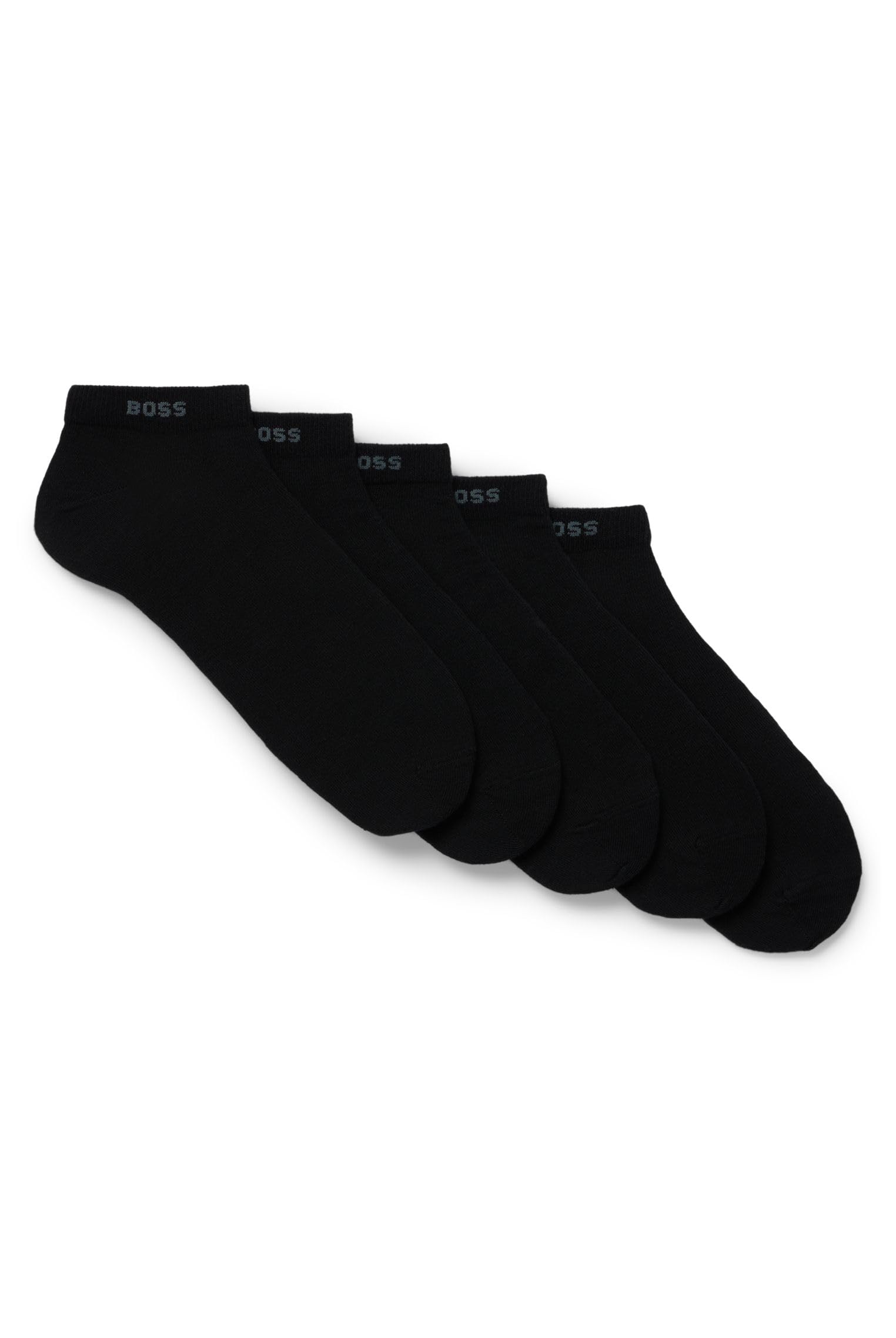 BOSS 5P AS Uni CC męskie skarpety do sneakersów z mieszanki bawełny z logo, czarny (Black1), 39-42