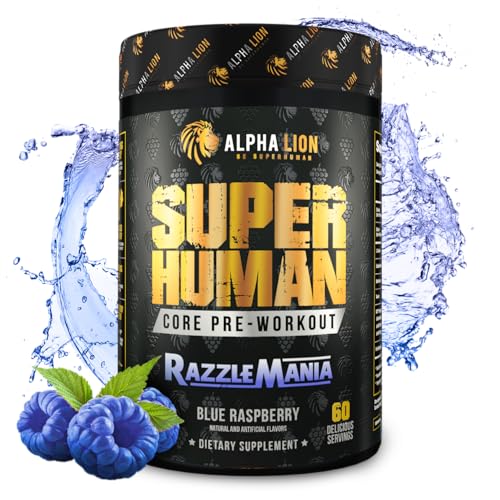 Image of ALPHA LION Core Pre Workout with Creatine for Performance, Beta Alanine for Muscle, L-Citrulline for Pump & Tri-Source Caffeine for Sustained Energy (60 Servings, Razzle Mania)