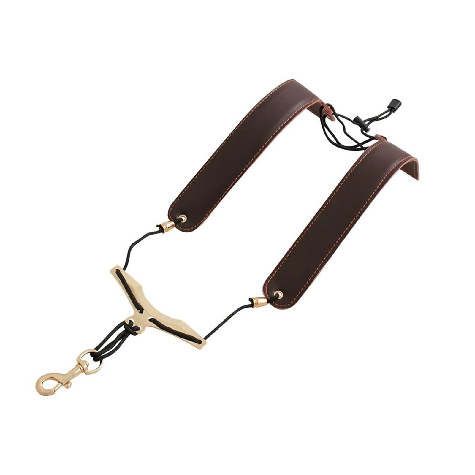 profesjonalistów Akcesoria do saksofonu Skórzany Pasek Na Saksofon Podwójne Paski Składany Pasek Na Ramię Do Akcesoriów Do Saksofonu Saksofonowego (Color : Brown)