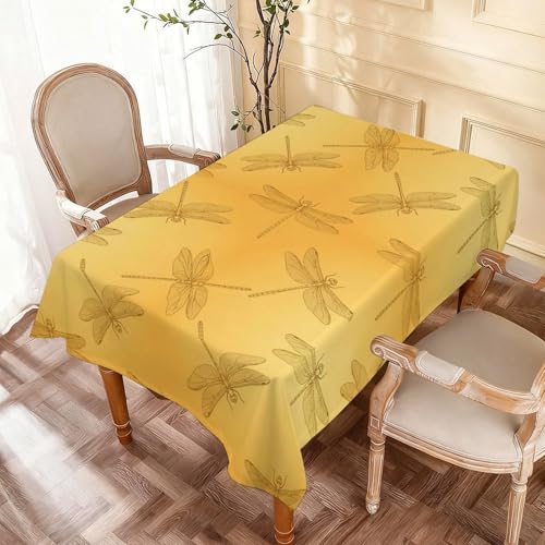 Nappe lavable imperméable à motif libellules pour protection de table efficace