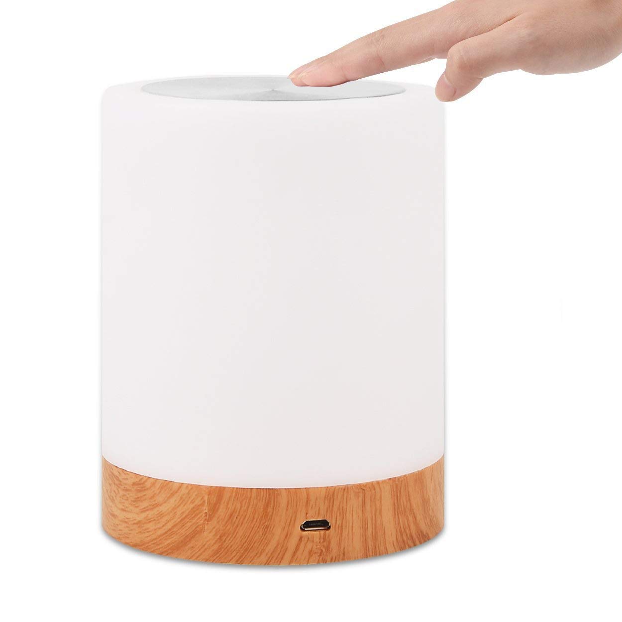 CHAYA Night Light Womdee Touch Lamp for Bedrooms Living Room Portable Table Bedside Lamps with Rechargeable Internal Battery, 3 Kinds of Brightness Warm White Light & 6 Colors