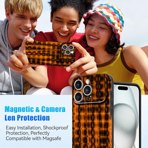 Coque iPhone 16 Pro marron écaille de tortue antichoc et compatible MagSafe - 6