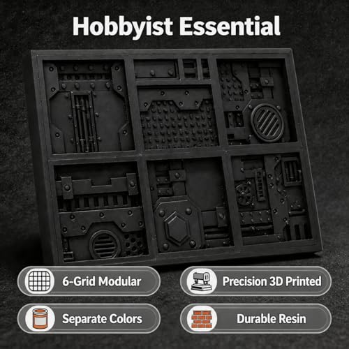Image of Dry Brush Palette for Miniature Painting 6 Texture Dry Brush Plate
