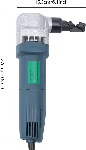Miniatura 8 de Nibbler eléctrico de 380 W, herramienta de corte de metal, kit de corte de hojas de metal, velocidad del motor de 30000 rpm, herramientas de corte