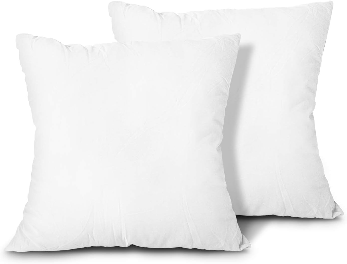 Pioneer Cushion Filler, Decorative Pillow Inserts, Bedding Cushion Inner Pads Pillow Inserts Cotton Blend Cover Hollowfibre Square Cushion Stuffer (White, Pack of 2, 30 x 30 cm)