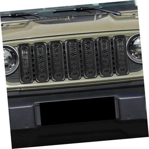 Cubierta de malla para parrilla del coche compatible con SUV JK e inserto frontal 6