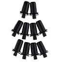 HEAVENGLOW 10 Pieces Fastener Rivet Clips Kits, Black Push Pin Rivets for Speaker Mesh Grill Cover # 046| 10 Piece Snap Fasteners Kits| Speaker/Sub. Grills & Accs||Consumer Electronics gallery image