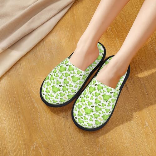 Cute Frogs Print House Slippers For Women And Men,Soft Slippers With Memory Foam,Non-Slip Indoor Home Shoes4