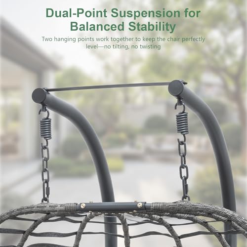 Double Egg Swing Chair with Stand