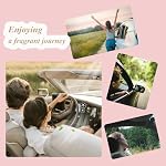 ORIESSE 4pcs Mignon Daisy Fleurs voiture Air Brossoirs, Accessoires de Voiture pour Femmes,4 Tailles Sparkle Black Silver Flower Clips d'évent de voiture, Clips rechargeables sur le diffuseur de voiture