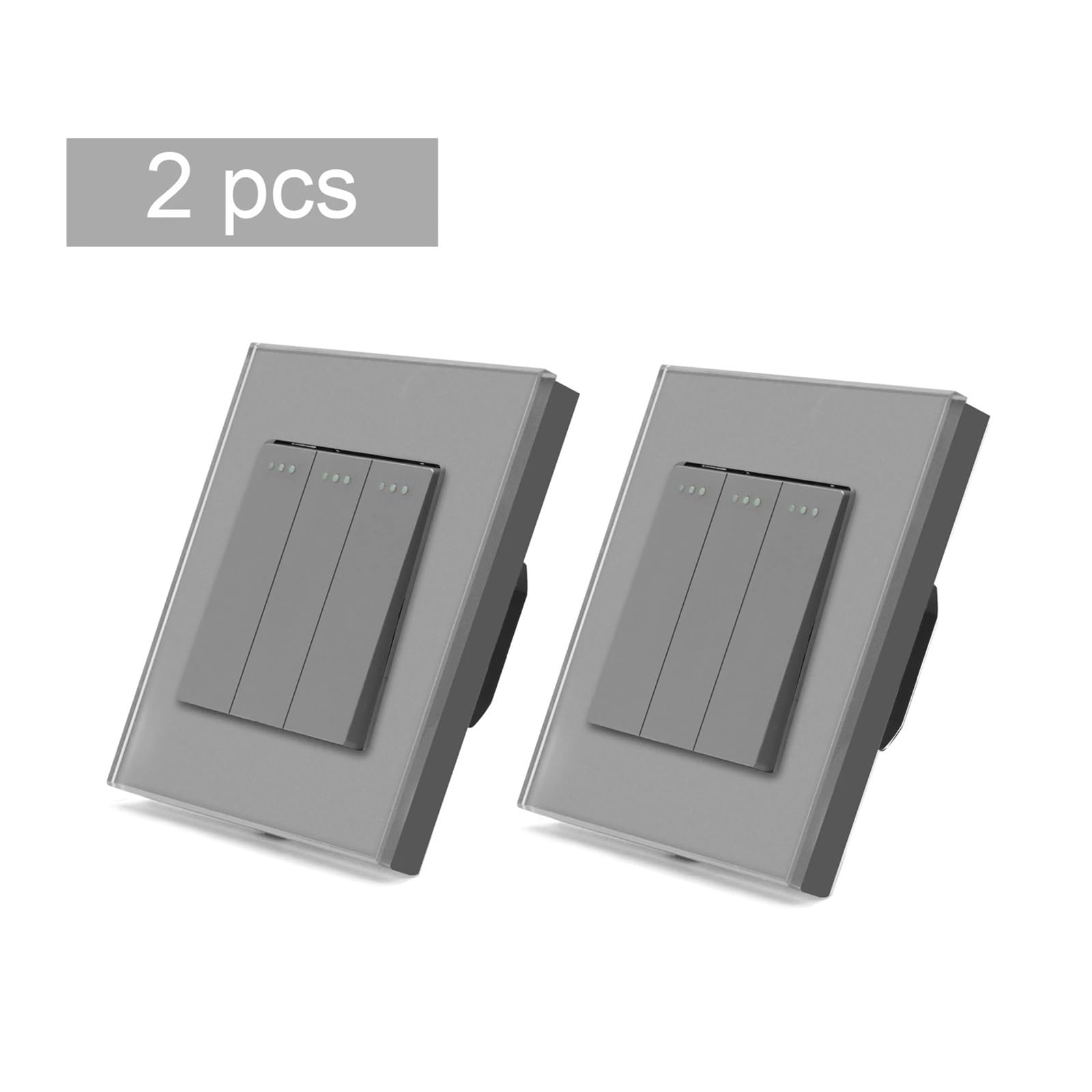 Interruptores de Pared de Dos vías, interruptores mecánicos de Encendido/Apagado for escaleras, pasillos y Paredes de Cristal. Interruptor basculante estándar (Paquete de 2).(1Gang Black)