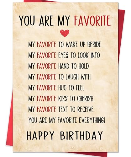IDU Birthday Card for Husband Wife Boyfriend Girlfriend Couple Men Women,Romantic Happy Birthday...
