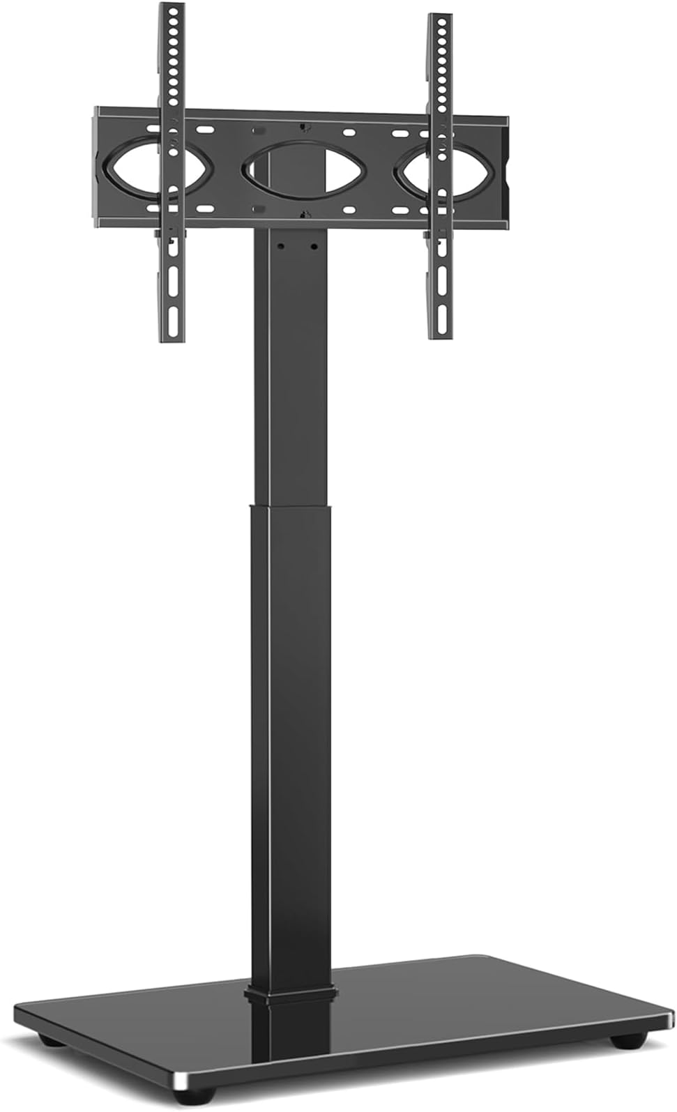RFIVER Universal Floor TV Stand Tall with Bracket Mount for 32 to 70 Inch Flat Curved Screen with Tempered Glass, Cantilever TV Stand Bed with swivel mount max VESA 400x400mm