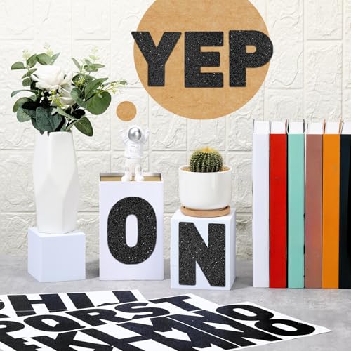Image of Harloon 232 Pcs Large Glitter Letter Stickers, Black, 4 Inch