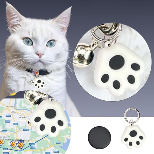 Starnearby Mini GPS Tracker Katzen Hunde Ohne ABO Kompatibel mit iOS oder Android mit Reflektierend Halsband Katze IP67 Wasserdicht Katzentracker Katzenhalsband mit GPS (2 Stück für Android)