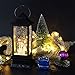 Eldnacele Singing Battery Operated Musical Lighted Christmas Snowman Water Glittering Swirling Snow Globe Lantern with Music Christmas Home Decoration and Gift, Snowman Family