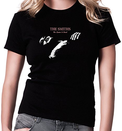 de Morrissey and The Smiths The Smiths Queen Is Dead Camiseta para Mujer. Negro/Small