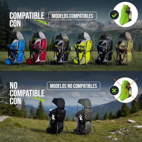 Miniatura 2 de Dromader Cubierta Impermeable Para La Lluvia, Se Adapta A Todos Los Portabebés Dromader Escudo Universal Contra La Intemperie, Ligero Y Compacto Parte Superior De Pvc Transparente Fácil De