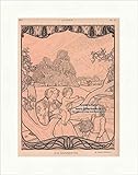  Biller Antik Un día de verano B. Pankok niño madre árbol banco mariposa bebé juventud 1776
