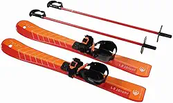 CRESCENT MOON Esquis Cross Country Para Diversão No Quintal Das Crianças: Esquis Para Crianças Com Bastões E Fixações, Esquis Para Esportes De Inverno Na Neve Para Iniciantes De 4 Anos Ou Menos