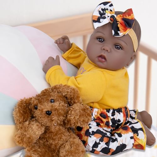 Milidool Muñeca Reborn Bebé Realista Negra 18 Pulgadas miniatura 2