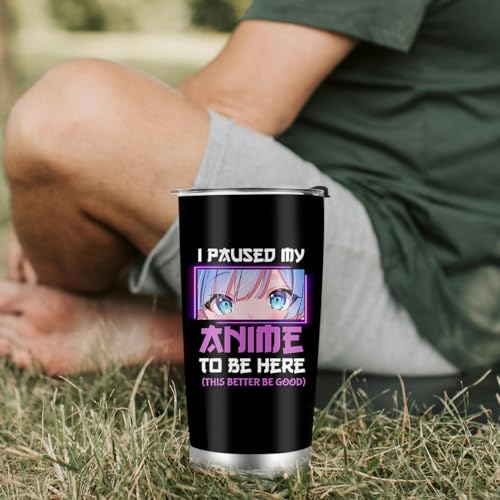 Image of Anime Lover Stainless Steel Tumbler 20oz - Gifts for Girls, Women, Japanese Merch, Birthday Kawaii Present for Anime Fans