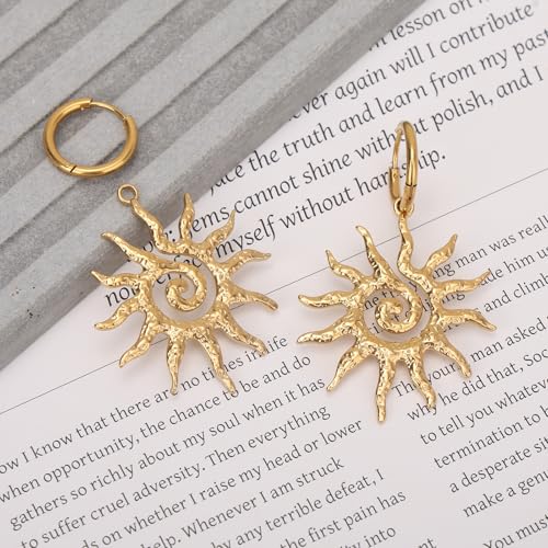 Magical Sun Pendant Necklace for Women, Dainty Sunburst Sunflower Charm Solar Pendant Necklace Elegant Statement Jewelry Gifts3