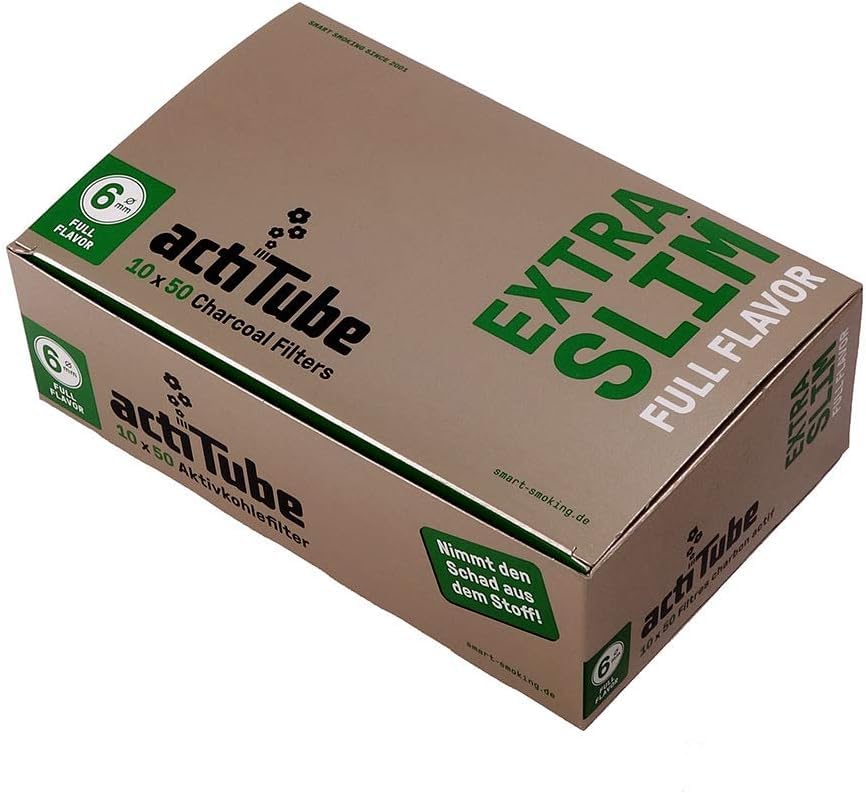 ActiTube Filter - Box of 500 Activated Carbon Filters 6mm Extra Thin Nozzle (6mm Diameter, 50 Filters Per Pack x 10 Boxes = 500 Filters) - Image 4