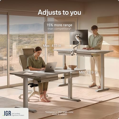 Electric standing desk adjustable