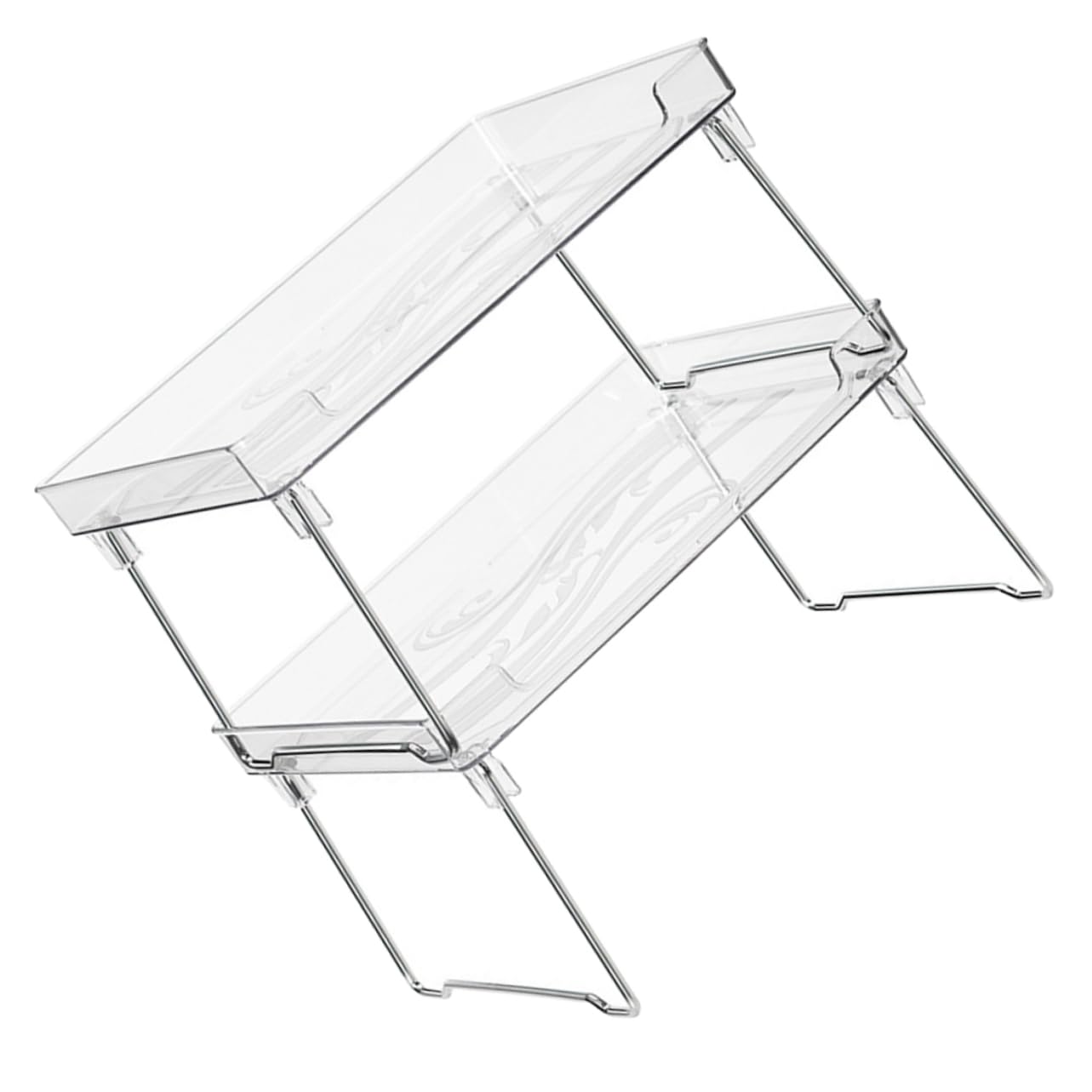 DOITOOL 2pièces Étagères à Épices Transparentes Organisateur De Rangement Pour Cuisine Salle De Bain Et Bureau Support De Comptoir Empilable Et
