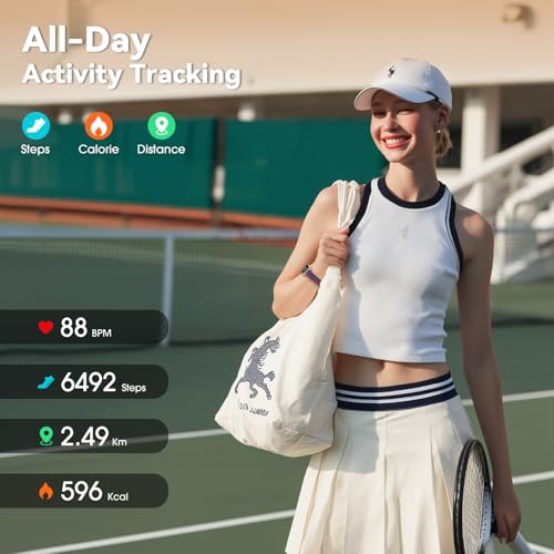 Image of Slim Design Fitness Tracker, No App No Phone Required, Long Battery Life | Pedometer Watch, 30 Meters Waterproof Smart Watch, Heart Rate Blood Oxygen Sleep Monitor, Step Counter for Men Women