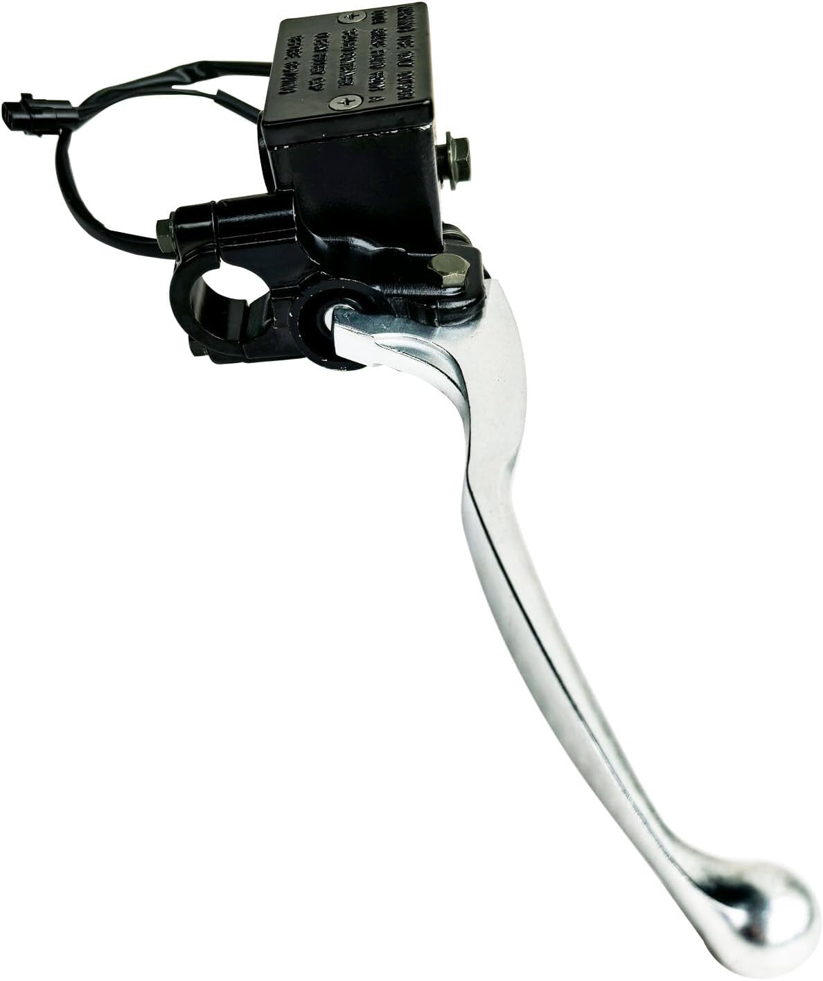 Front Right Brake Master Cylinder Compatible with Yamaha Bear Tracker 250 Big Bear 250 400 Bruin 250 350 Grizzly 350 400 450 Kodiak 400 450 Wolverine 350 Part # 5KM-2583T-01-00 Black Chrome