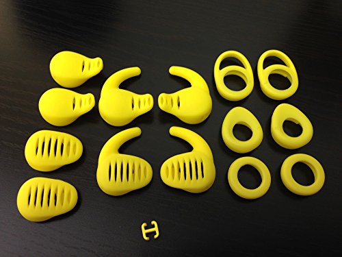 Set OEM 14 EarGels and 1 FitClip for Jabra Sport Wireless+ Jabra Sport Sport+ Bluetooth Headset Ear Buds Ear Gels Stabilizers Eargels Earbuds Eartips Earstabilizers Replacement