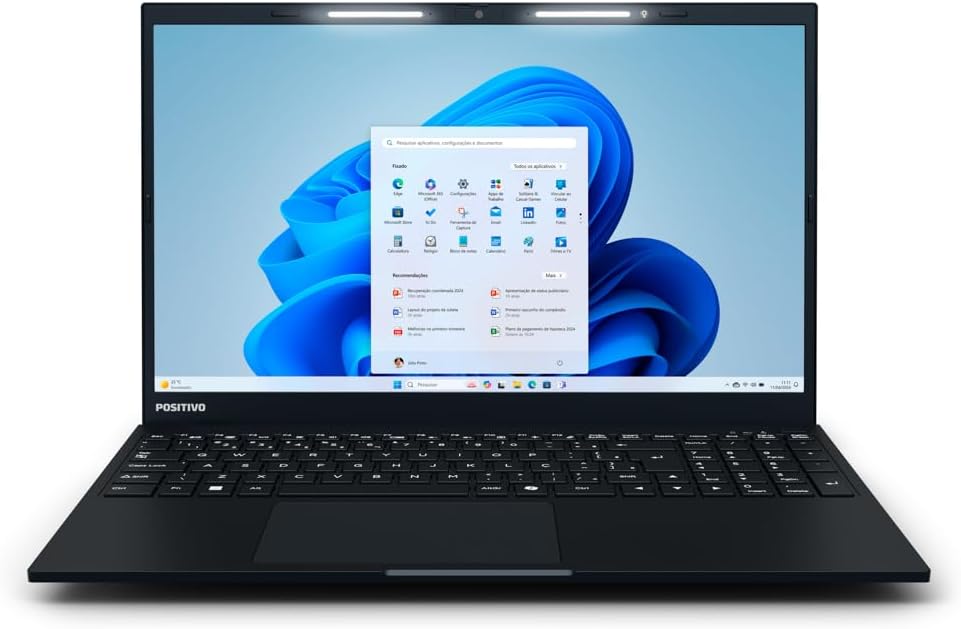 Notebook Positivo Vision R15 AMD Ryzen 5 Windows 11 Home 8GB 256GB, Lumina Bar, Tela 15” IPS Full HD Antirreflexo, Tecla Copilot - Preto - R58256A-15 Notebook Positivo Vision R15 AMD Ryzen 5 Windows 11 Home 8GB 256GB, Lumina Bar, Tela 15” IPS Full HD Antirreflexo, Tecla Copilot - Preto - R58256A-15