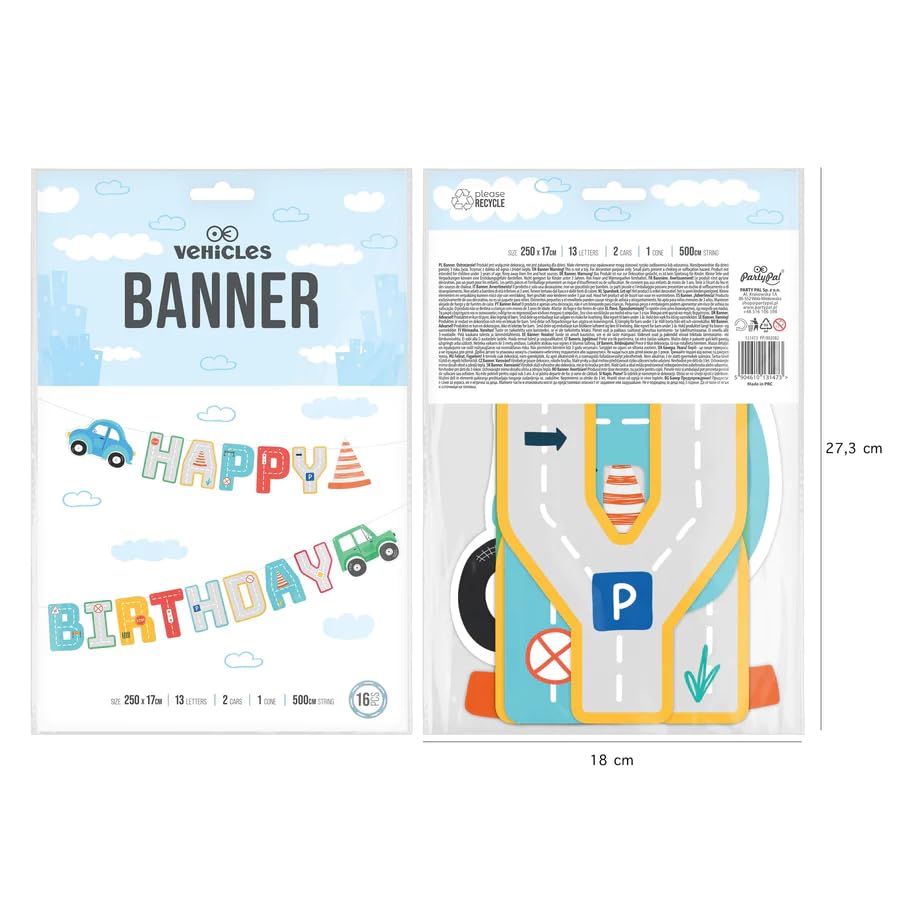 Cars Wimpelkette Für Kindergeburtstage – Bunt, 3 Meter Lang, Mit Motiven Aus Dem Film