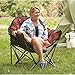 Guide Gear Club Camping Chair, Oversized, Portable, Folding with Padded Seats, 500-lb. Capacity Red Plaid