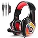Produktbild Galopar Gaming Headset, Gaming Kopfhörer mit Mikrofon, Bass Stereo Surround, kompatibel mit PS4 / Xbox One/PC/Laptop/Nintendo Switch und Mobile-Rot
