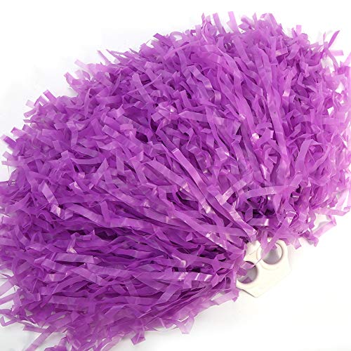 2pcs Acessórios de Dança Elástica Cheerleader Pom Poms para Festas (Roxo)
