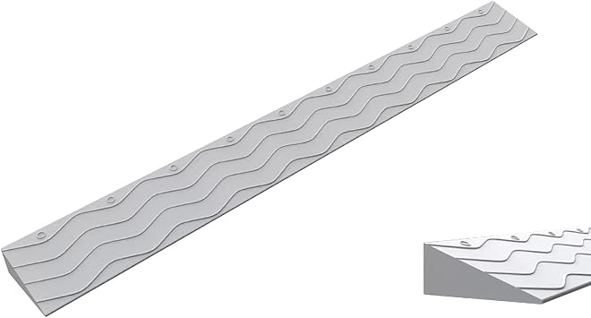 Ramps,Rubber Curb Ramp, 0.4-4" Rise Wheelchair Ramp Anti Slip Curb Ramp for Motorcycles, Robot Vacuum Cleaners, Wheelchair Mobility Portable Sidewalk Curb RampGray,4cm/1.6"