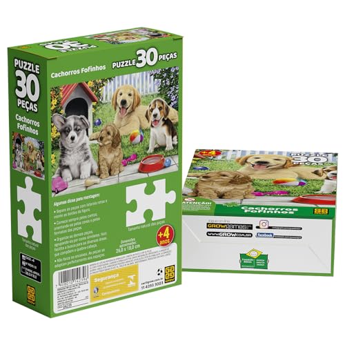 Puzzle 30 peças Cachorros Fofinhos
