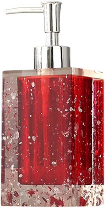 soap Dispenser,Bathroom Accessories, Resin Lotion Soap Dispenser Pump, Shower Gel Shampoo Dispensing Bottle Soap Liquid Bottle for Kitchen, Bathroom Countertops, Ice Flower Effect (Color : Champagne