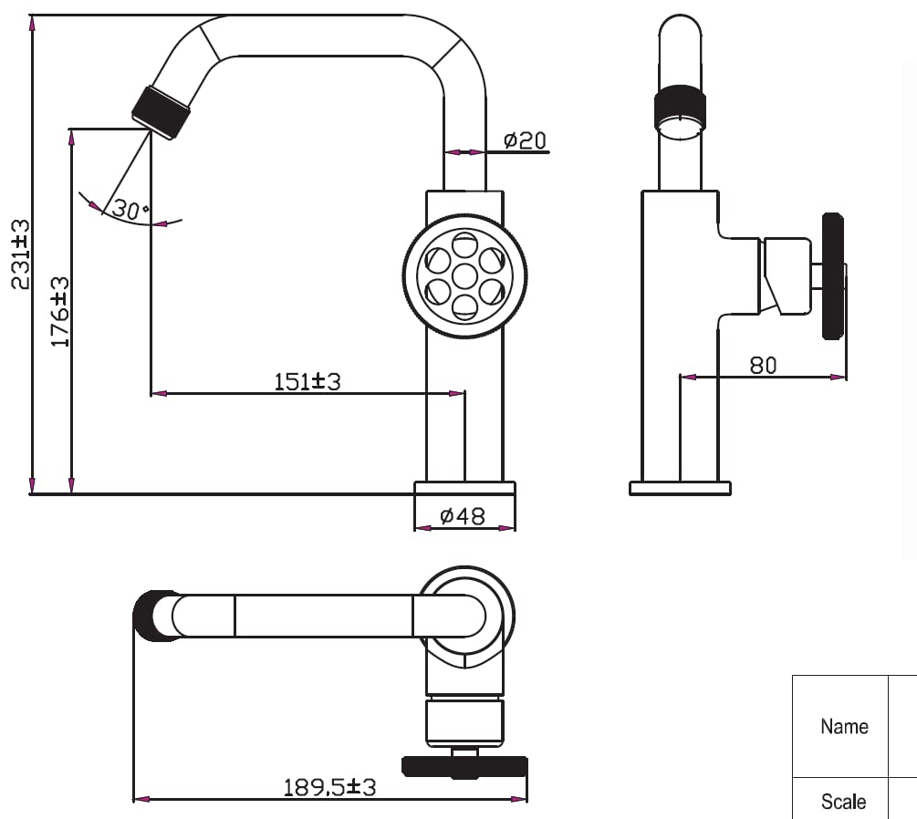 Essebagno Indus mitigeur lavabo bas façon inox