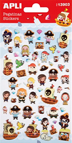 APLI Kids 13903 - Bolsa de pegatinas Piratas