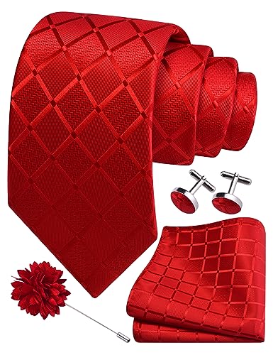 GUSLESON Men's Tie and Lapel Pin Set