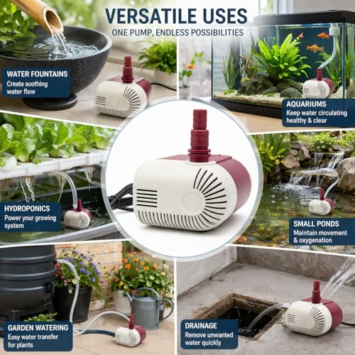 Image of Aggi Xotech 40 Watt Submersible Water Pump - 220-240V /50 Hz Cooler Pump for Big-Air Cooler, Aquarium, Ponds, Fountains
