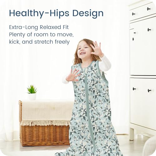Image of 1.0 TOG Toddler Sleep Sack, Wearable Blanket Baby Sleeping Bag with 2-way Safe Zipper, Ultra Soft All Season Sleep Sack for 24-36-48 Months, 1 Pack(Bee Blossom)