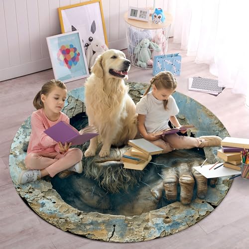 Tapete Redondo Bigfoot 3D Personalizado 60 cm miniatura 3