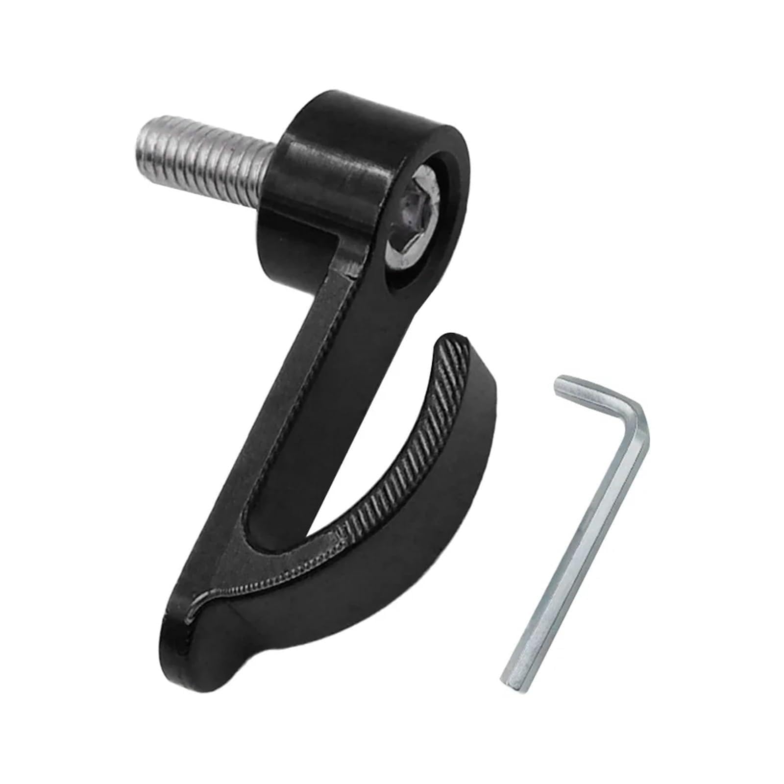 Universal CNC Aluminium Alloy Motorcycle Single Hole Hook Helmet Bag Carry Holder Compatible with Dirt Bike Electric Scooter Moped(Black)