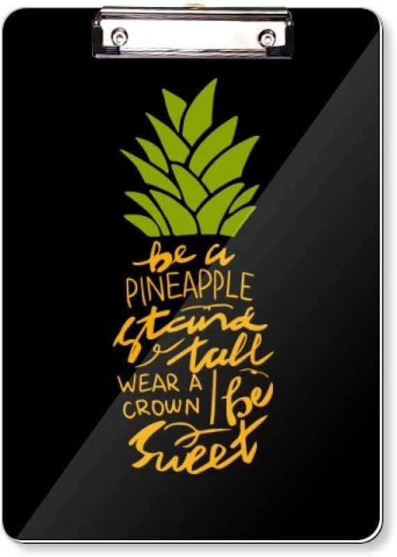 Be a Sweet Pineapple Fruit Quote Clipboard Folder Writing Pad Backing Plate A4
